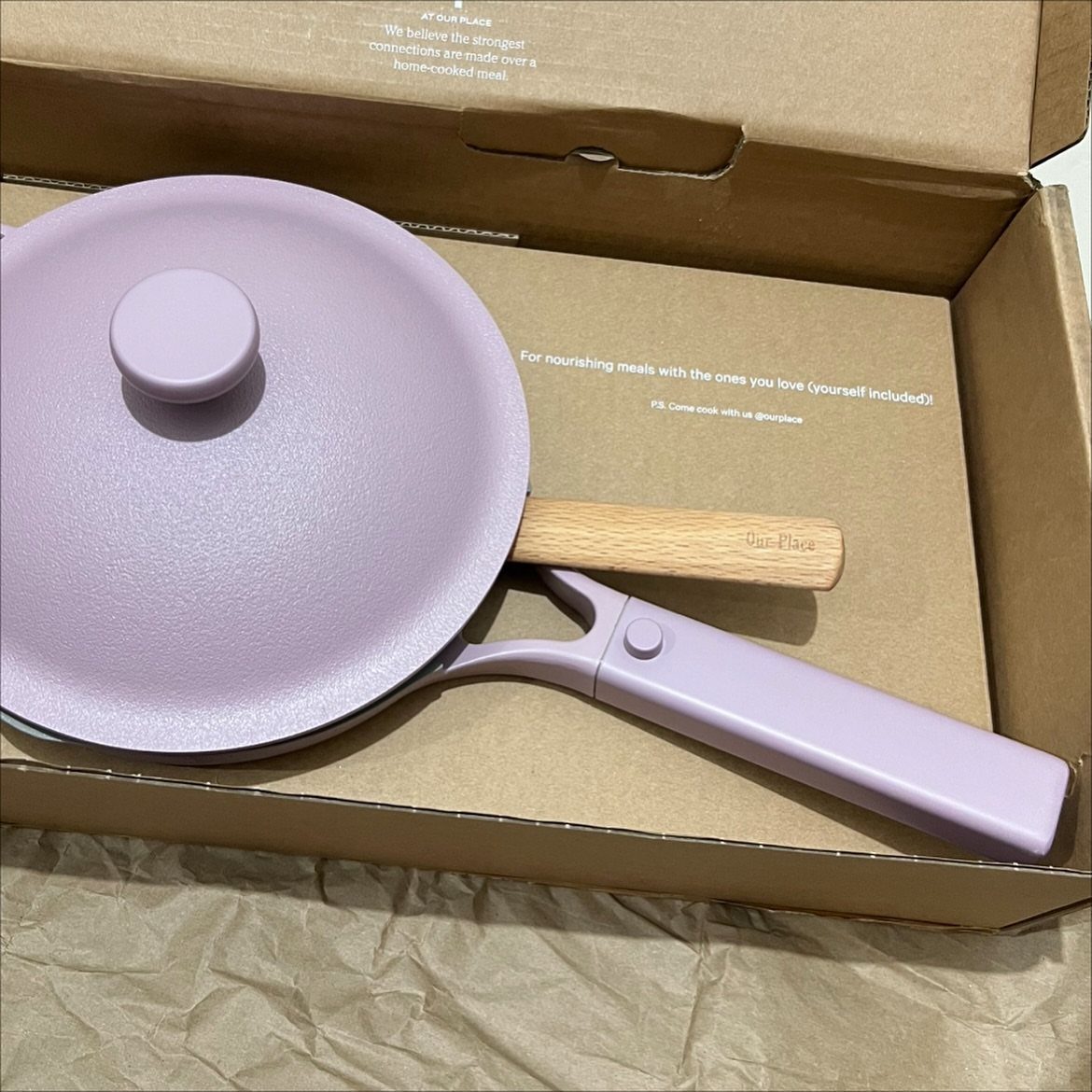 21 Cool Gifts for Adults: Practical Picks for 2026 17 Light purple frying pan with lid in a brown cardboard shipping box
