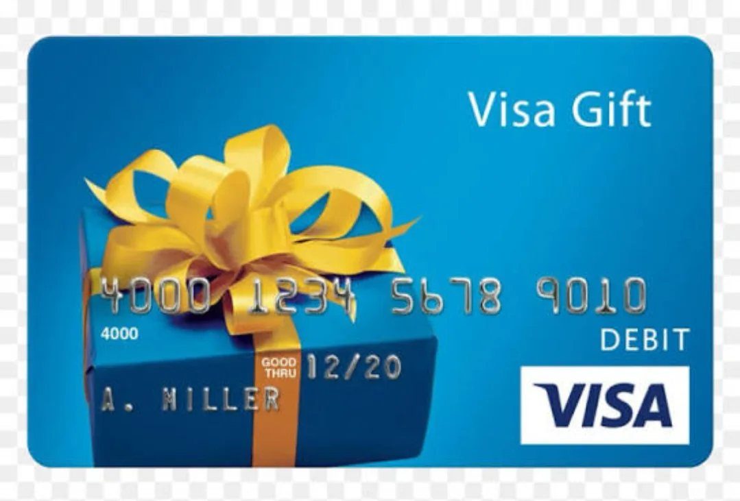 Visa Gift Card Pictures: 5 Card Designs to Browse and Gift 2 Blue Visa gift card with a yellow ribbon on a blue gift box